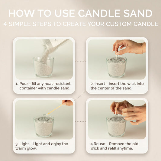 Fragranced Candle Sand - Taupe Orange - Cobalt - 300g