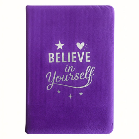 Lavender Velvet Notebook - 80 pages - Believe Yourself