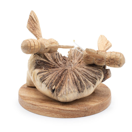 Handmade Parasite Wood Art Carving - Bees in The Works