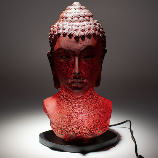 Buddha Bust Lamp Molton Lava - Oval stand