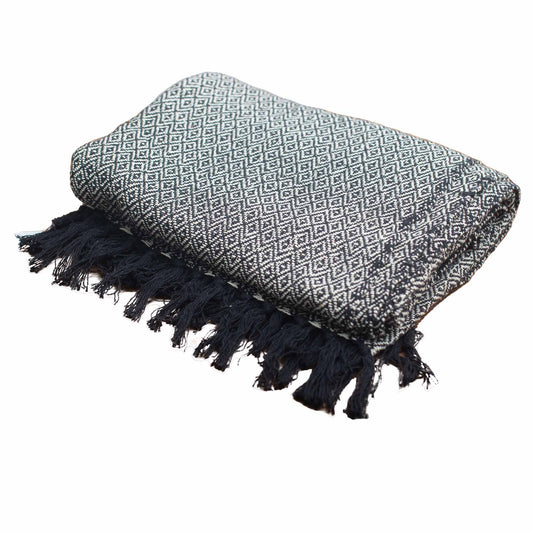 Boho Comfort Throws - Charcoal