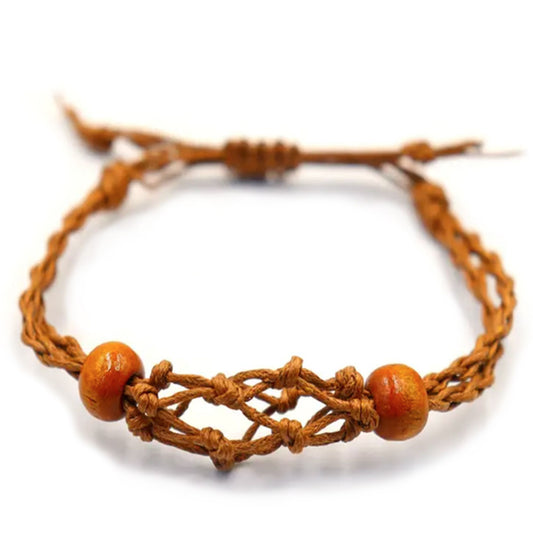 Gemstone Bracelet Cord - Brown