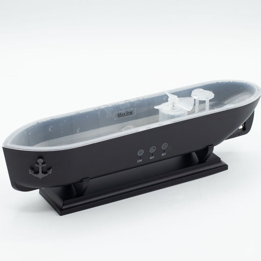 Ship Model Puff Effect Aroma Diffuser with Colour-Changing LED