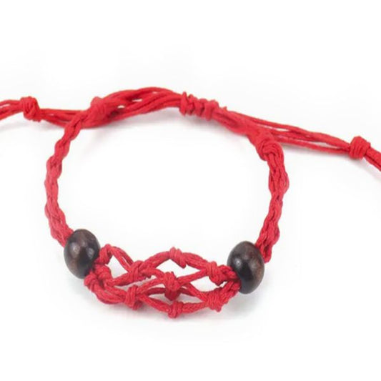 Gemstone Bracelet Cord - Red