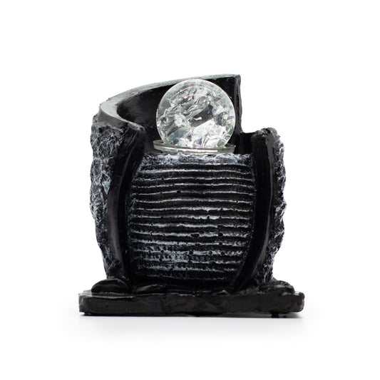 Tabletop Water Feature -15x13x20cm - Water Pot & Crystal Ball