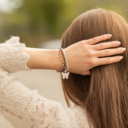 Nymph Spirit Gemstone Bracelet Set - Sea Sunset