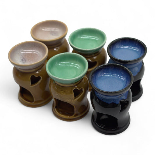 Classic Rustic Oil Burner - Heart Cut-out (assorted)